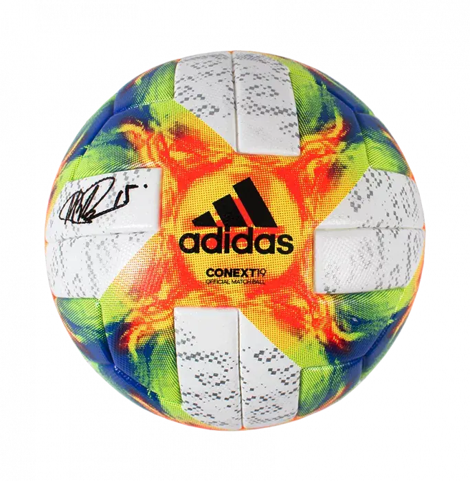 Icons Megan Rapinoe Signed Adidas Conext19 2019 FIFA Women's World Cup Football In Acrylic Case
