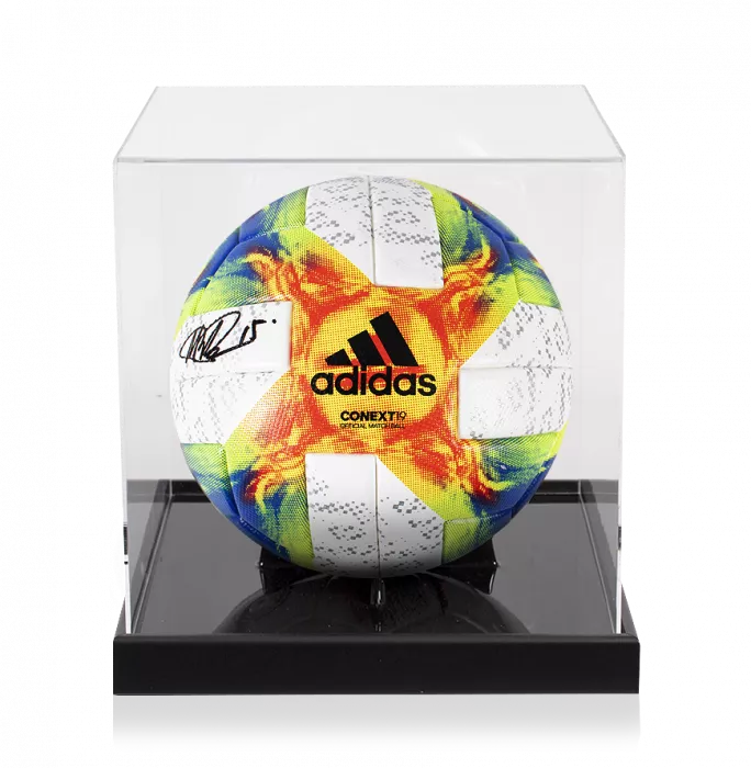 icons Megan Rapinoe Signed Adidas Conext19 2019 FIFA Women's World Cup Football In Acrylic Case