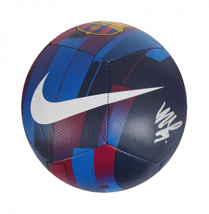 Icons Memphis Depay Official FC Barcelona Signed FCB Branded Football In Acrylic Case