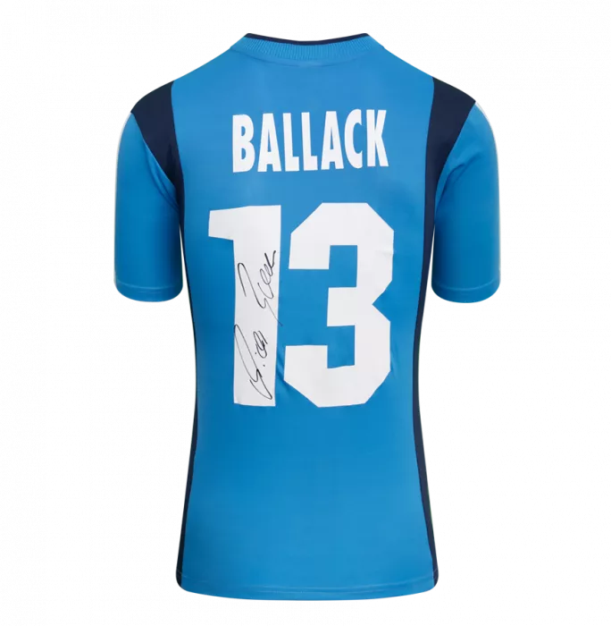 Icons Michael Ballack Back Signed Bayer 04 Leverkusen 2001-03 Away Shirt In Classic Frame