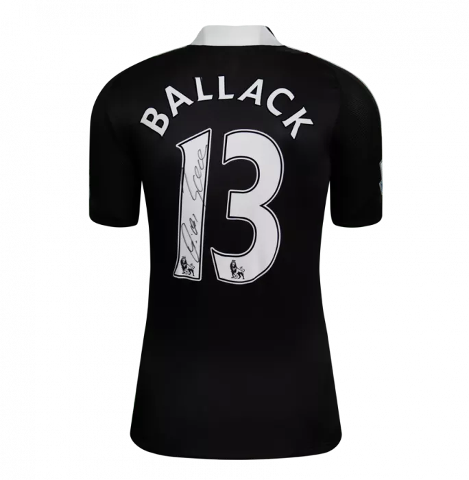 Icons Michael Ballack Back Signed Chelsea 2008-09 Away Shirt In Classic Frame