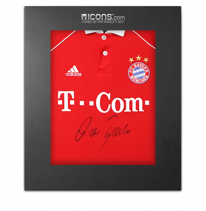 icons Michael Ballack Front Signed FC Bayern Munich 2006-07 Home Shirt In Deluxe Packaging