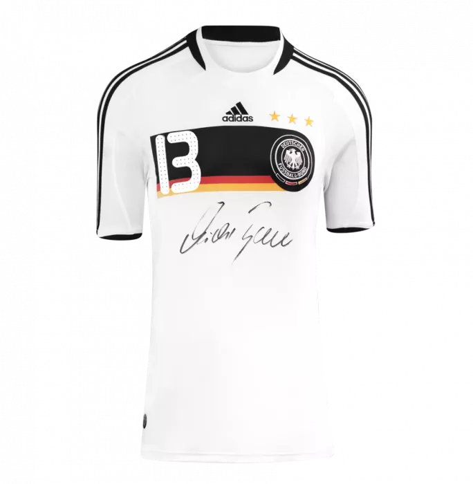 Icons Michael Ballack Front Signed Germany 2008-09 Home Shirt In Hero Frame: Option 1