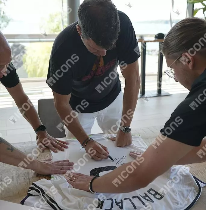 Icons Michael Ballack Official FIFA World Cup™ Back Signed And Hero Framed Germany 2008-09 Home Shirt