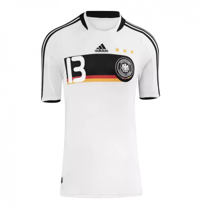 Icons Michael Ballack Official FIFA World Cup™ Back Signed And Framed Germany 2008-09 Home Shirt
