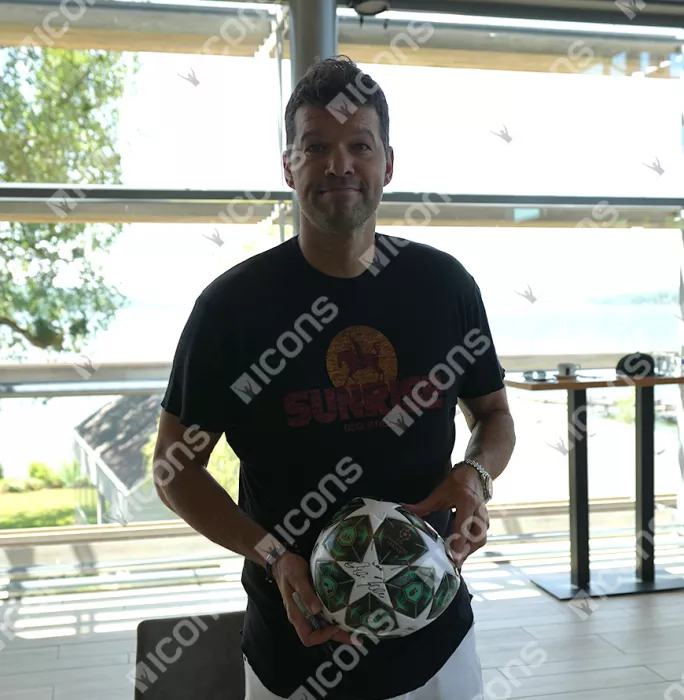 Icons Michael Ballack Signed UEFA Champions League Football
