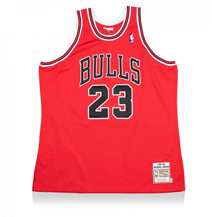 Icons Michael Jordan Signed And Framed Chicago Bulls 1997-98 Away Jersey