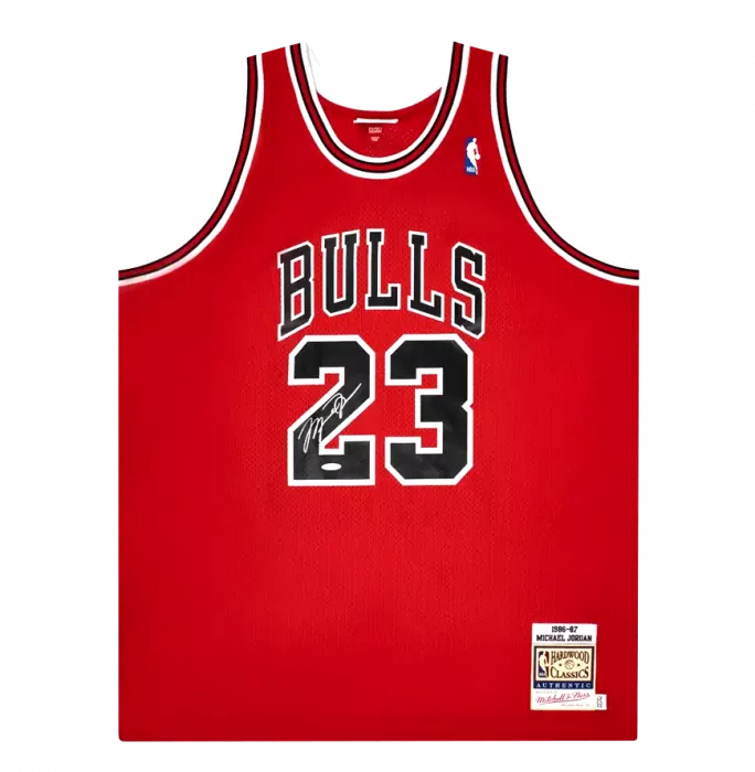 Icons Michael Jordan Signed Chicago Bulls 1986-87 Jersey: Mitchell & Ness Edition