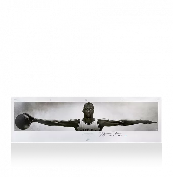 Icons Michael Jordan Signed Wings Print: 2009 Hall Of Fame Edition