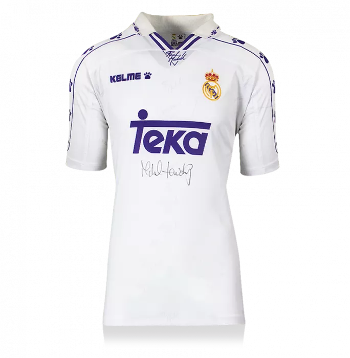 icons Michael Laudrup Front Signed Real Madrid 1994-96 Home Shirt