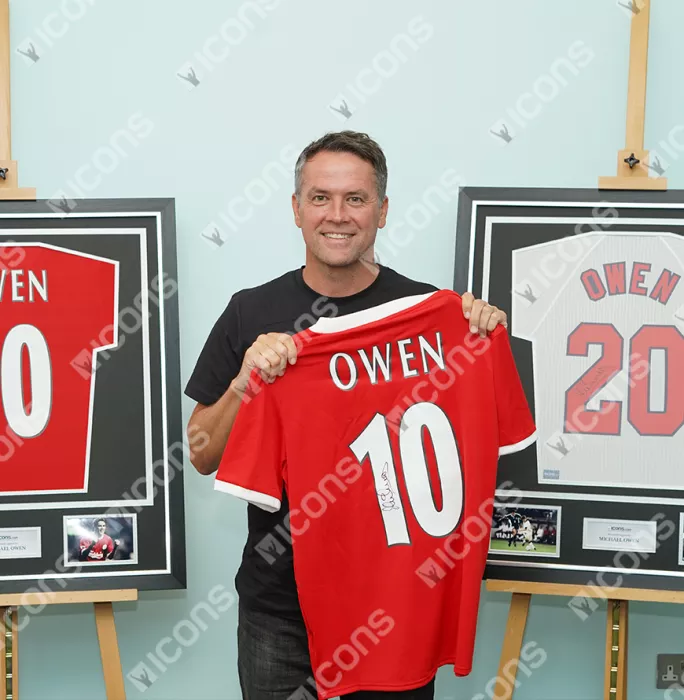 Icons Michael Owen Back Signed Liverpool 1998 Home Shirt In Deluxe Packaging