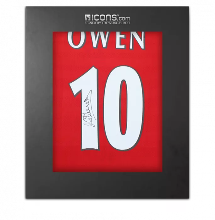 icons Michael Owen Back Signed Liverpool 1998 Home Shirt In Deluxe Packaging