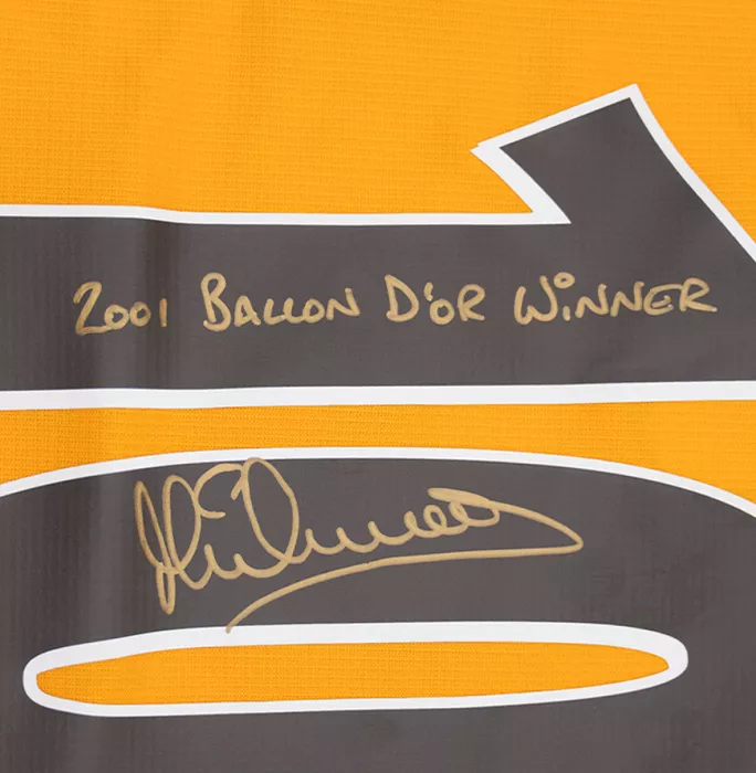 Icons Michael Owen Back Signed Liverpool 2000-01 Away Shirt - 2001 Ballon D'Or Winner Inscription In Hero Frame: Option 1