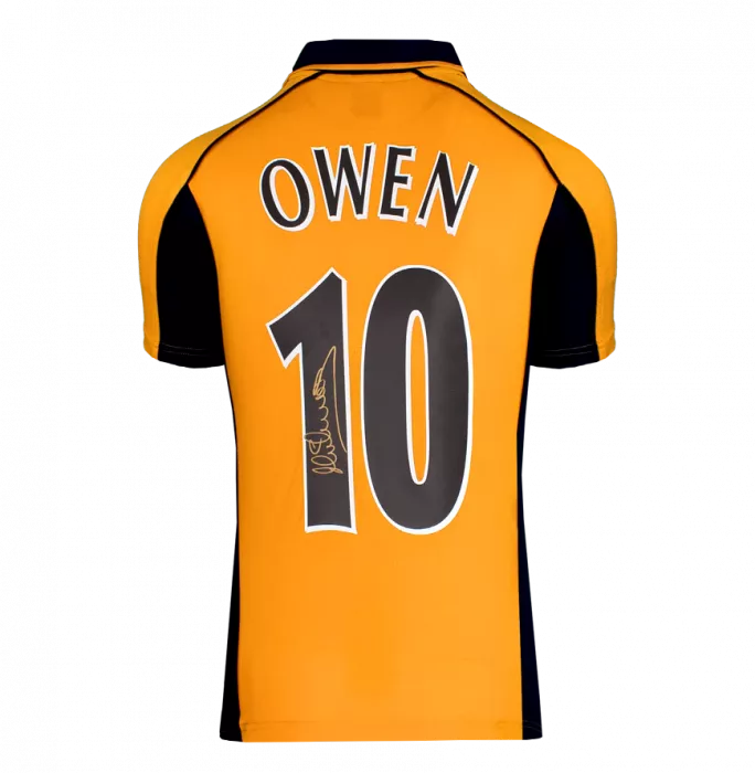 Icons Michael Owen Back Signed Liverpool 2000-01 Away Shirt In Deluxe Packaging