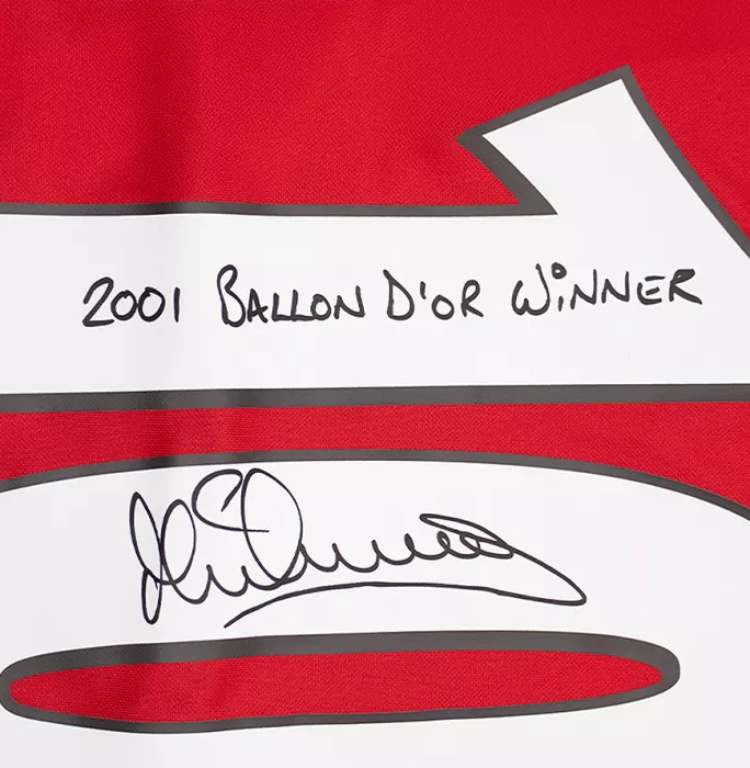 Icons Michael Owen Back Signed Liverpool 2000-01 Home Shirt - 2001 Ballon D'Or Winner Inscription In Hero Frame: Option 1