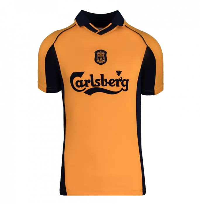 Icons Michael Owen Back Signed Liverpool FC 2000 Away Shirt - "2001 Ballon D'Or Winner" Inscription In Hero Frame: Option 1