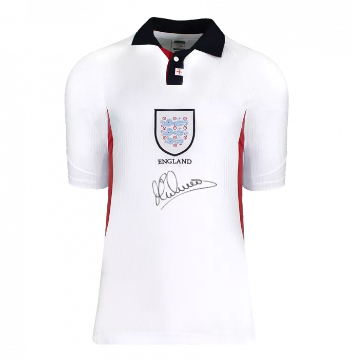 Icons Michael Owen Official 1998 FIFA World Cup™ Front Signed And Hero Framed England 1998 Home Shirt
