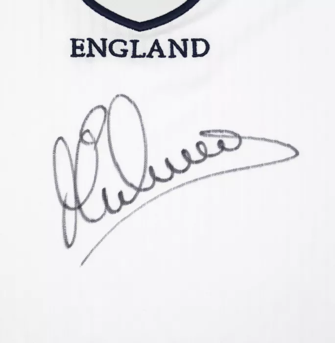 Icons Michael Owen Official 1998 FIFA World Cup™ Front Signed And Framed England 1998 Home Shirt