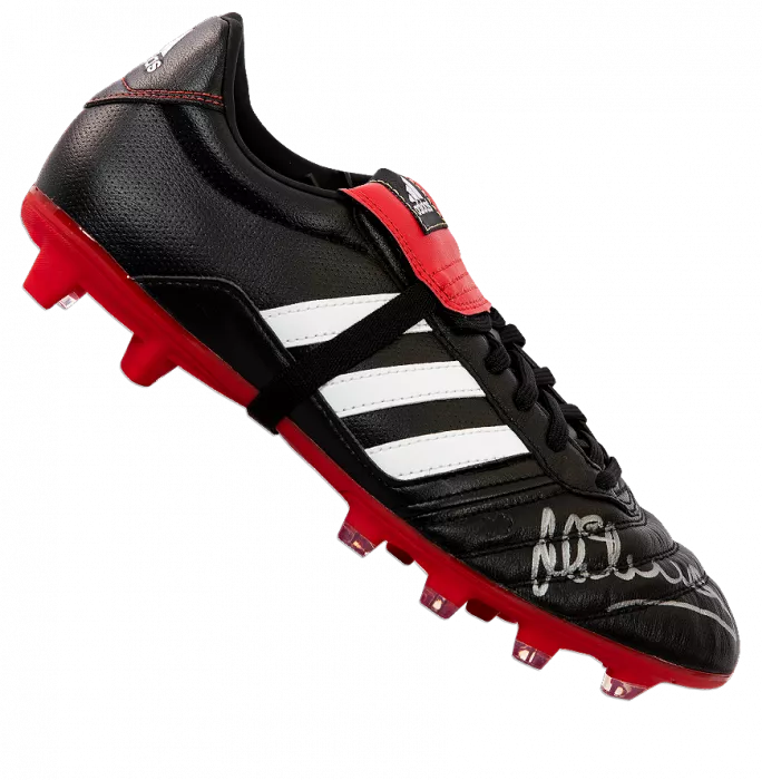 icons Michael Owen Signed Black and Red Adidas Gloro Boot