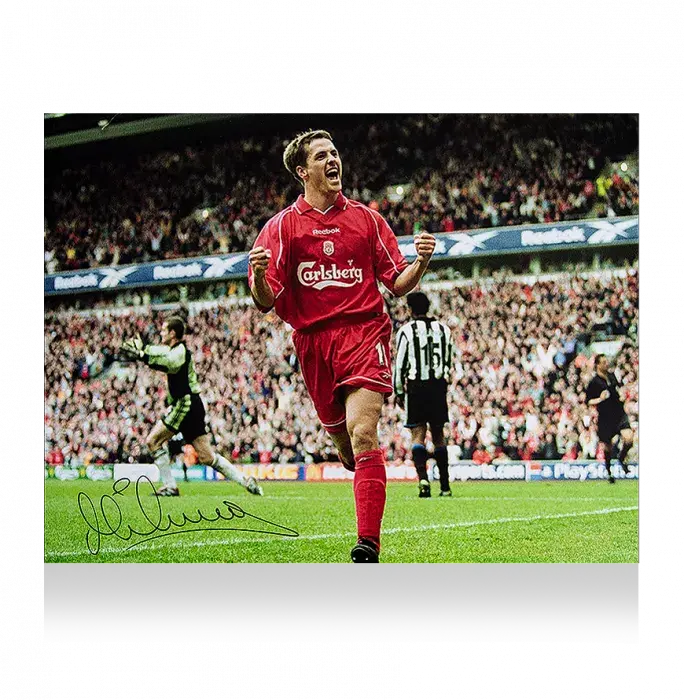 icons Michael Owen Signed Liverpool Photo: Anfield Favourite