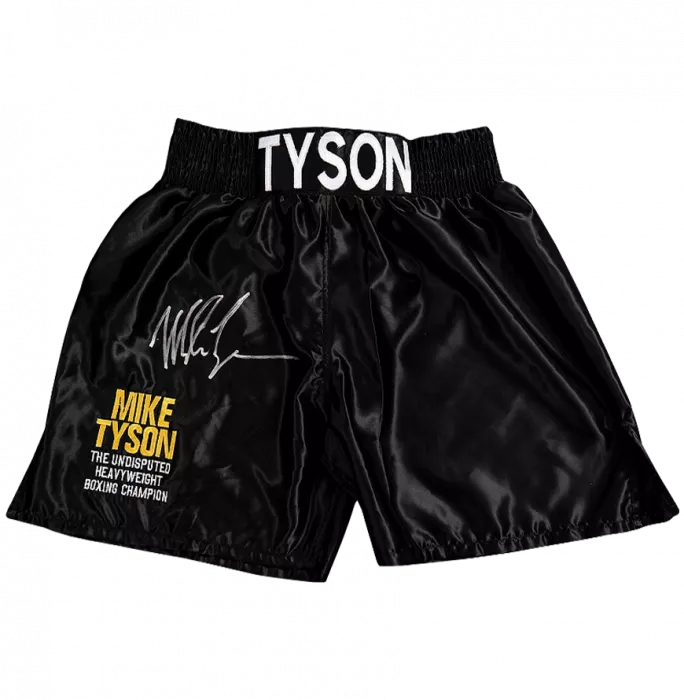 Icons Mike Tyson Signed Black Boxing Shorts: Undisputed World Champion Special Edition