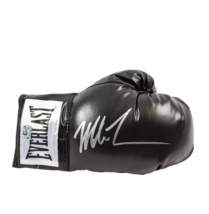 icons Mike Tyson Signed Boxing Glove: Everlast Black