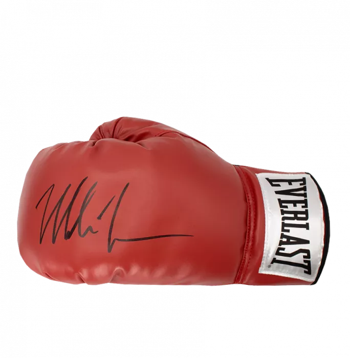Icons Mike Tyson Signed Red Boxing Glove In Acrylic Case