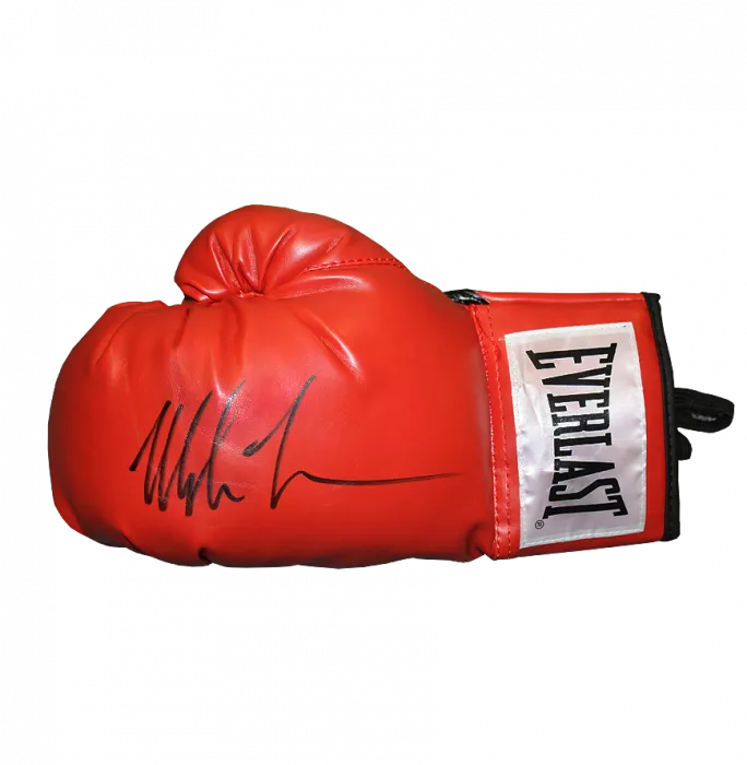 icons Mike Tyson Signed Red Everlast Boxing Glove In Black