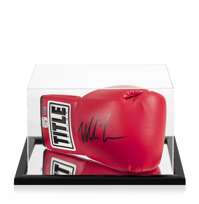 Icons Mike Tyson Signed Title Boxing Glove In Acrylic Case