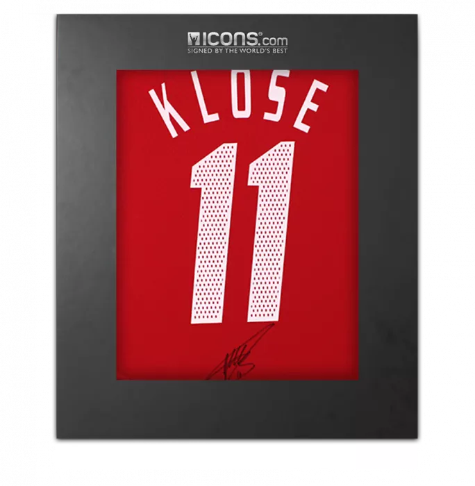 icons Miroslav Klose Back Signed Germany 2004-06 Third Shirt In Deluxe Packaging