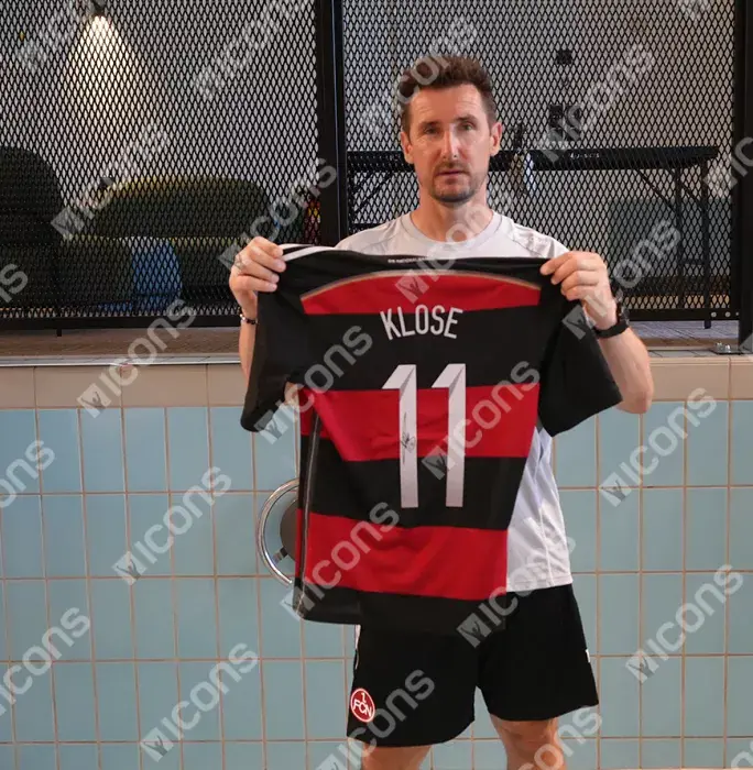 Icons Miroslav Klose Back Signed Germany 2014 Away Shirt In Deluxe Packaging