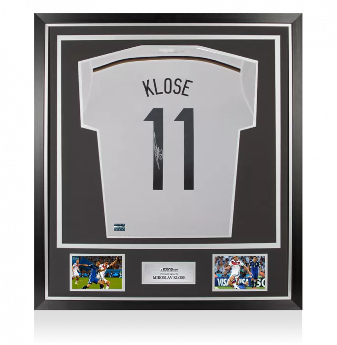icons Miroslav Klose Back Signed Germany 2014 Home Shirt In Classic Frame