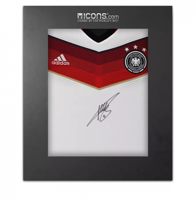 icons Miroslav Klose Front Signed Germany 2014 Home Shirt In Deluxe Packaging