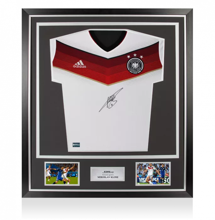 icons Miroslav Klose Front Signed Germany 2014 Home Shirt In Classic Frame