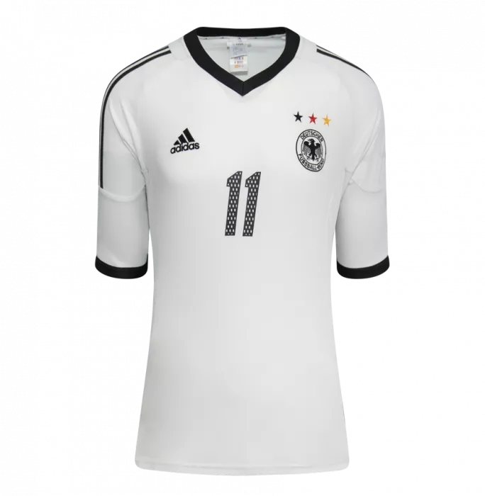 Icons Miroslav Klose Official 2002 FIFA World Cup™ Back Signed And Hero Framed Germany 2002-04 Home Shirt