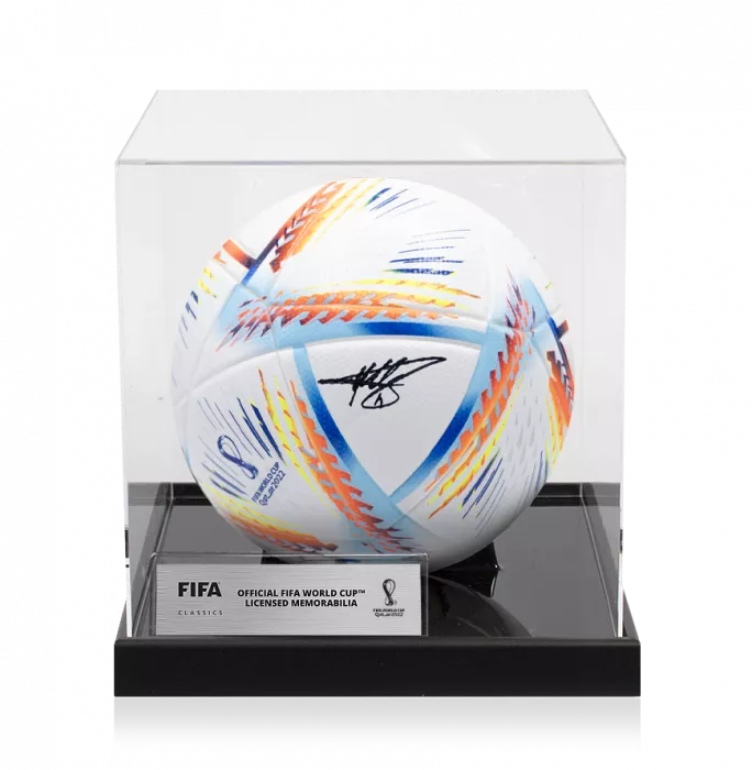 icons Miroslav Klose Official 2022 FIFA World Cup™ Signed Football In Acrylic Case