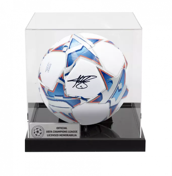 icons Miroslav Klose Official UEFA Champions League Signed Football In Acrylic Case