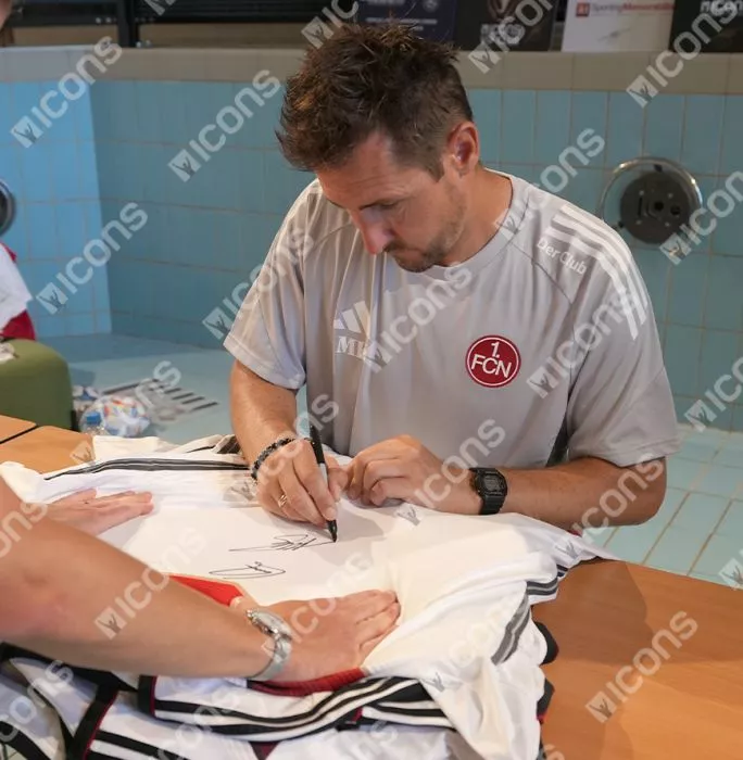 Icons Miroslav Klose & Philipp Lahm Front Signed Germany 2014 Home Shirt In Deluxe Packaging