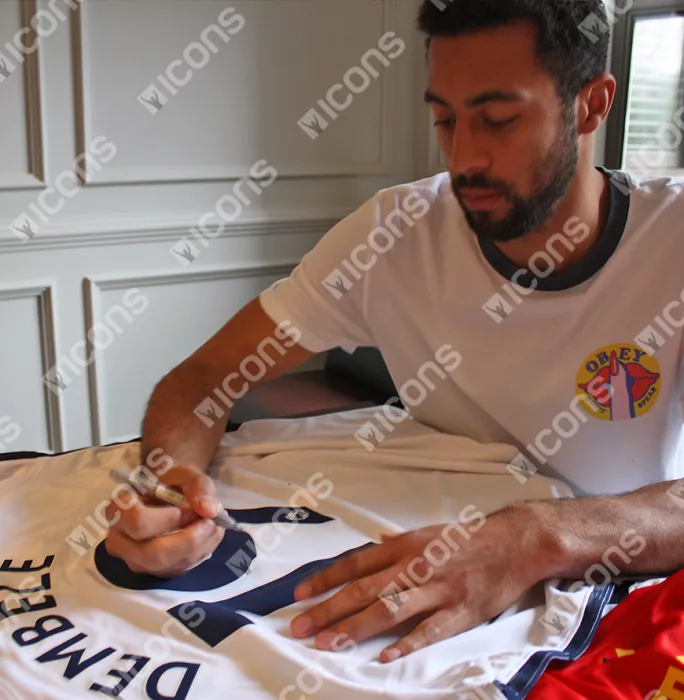 Icons Mousa Dembele Back Signed Tottenham Hotspur 2017-18 Home Shirt In Classic Frame