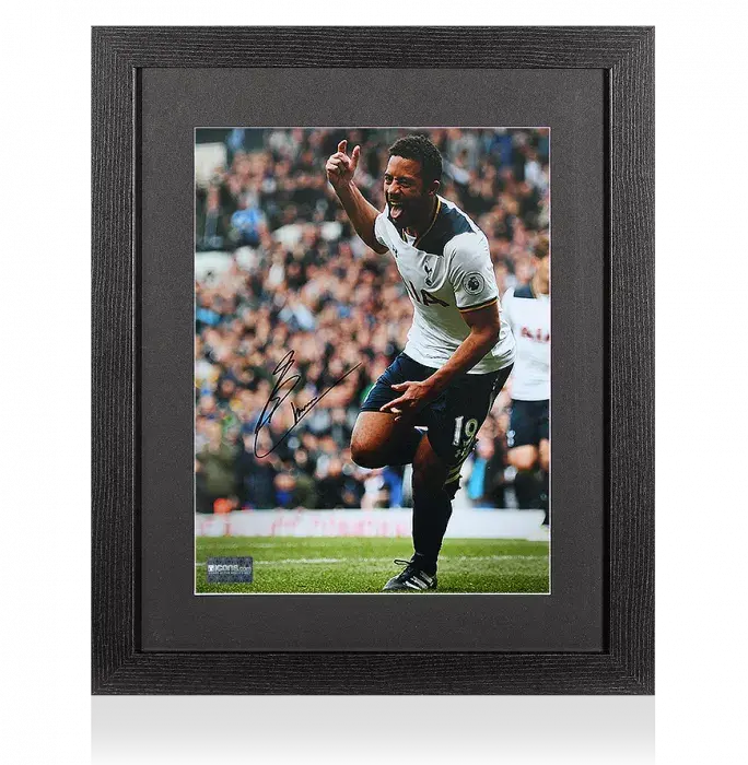 icons Mousa Dembele Signed Tottenham Hotspur Photo In Black Wooden Frame: Goal vs Bournemouth