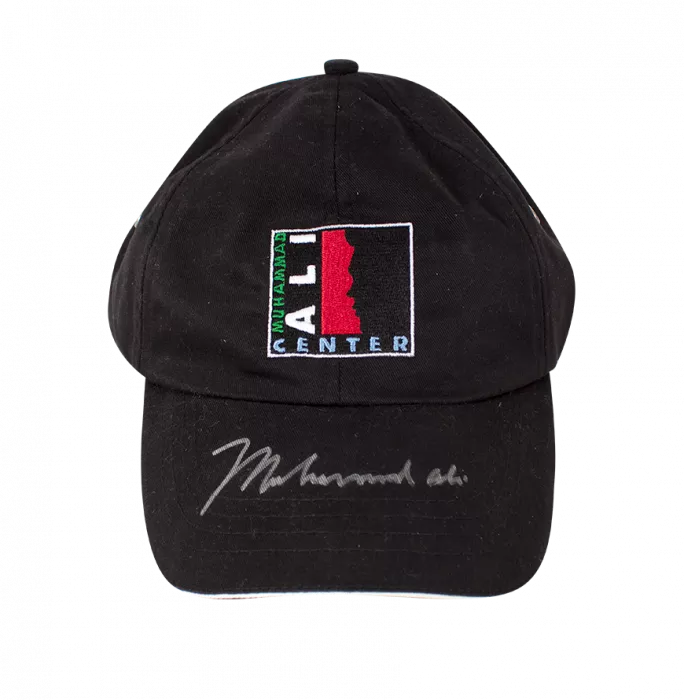 Icons Muhammad Ali Signed Cap: Ali Center (OA-8424290)
