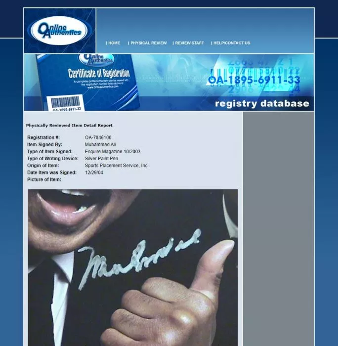 Icons Muhammad Ali Signed Esquire Magazine - October 2003 (OA-7846100)