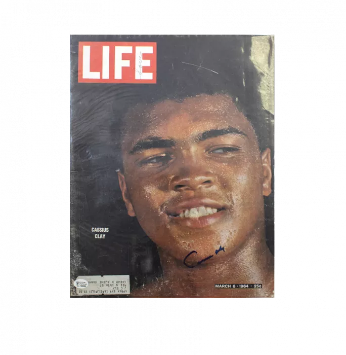 icons Muhammad Ali Signed Life Magazine - March 1964 Cassius Clay Autograph (OA-7803265)
