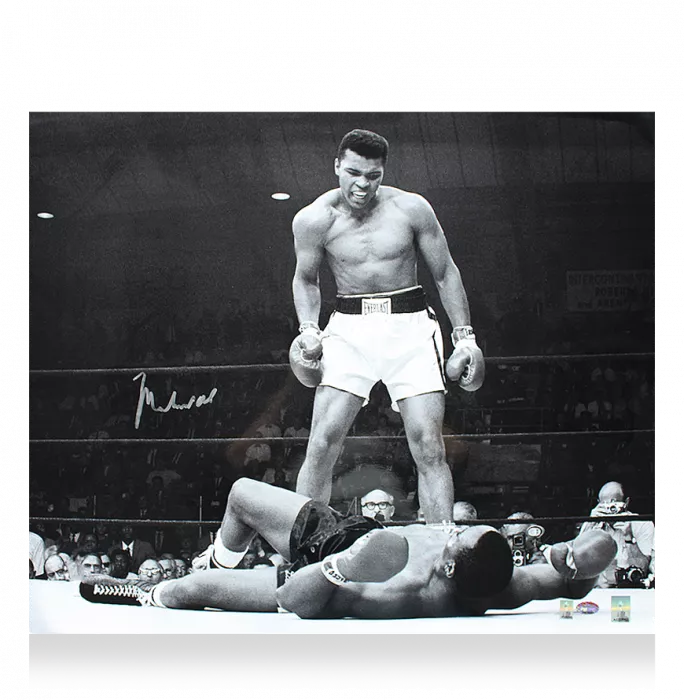 Icons Muhammad Ali Signed Photo: Standing Over Sonny Liston