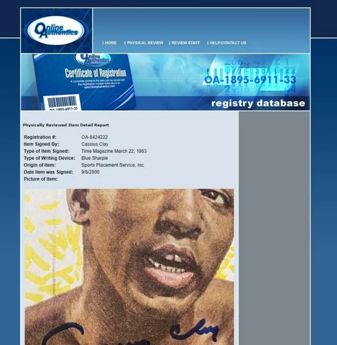 Icons Muhammad Ali Signed Time Magazine - March 1963 Cassius Clay Autograph (OA-8424222)