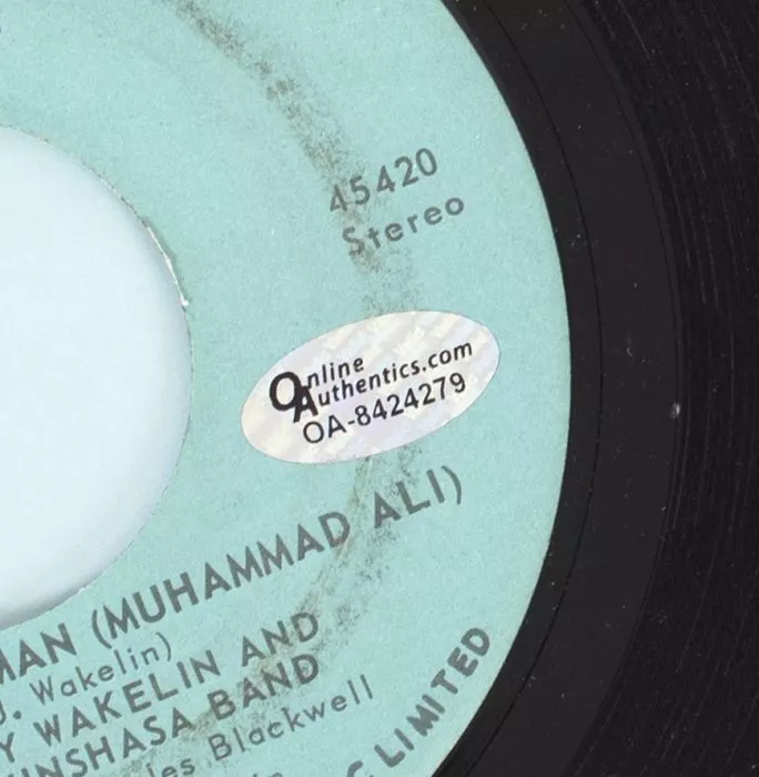 Icons Muhammad Ali Signed Vinyl Record - Johnny Wakelin Black Superman (OA-8424279)