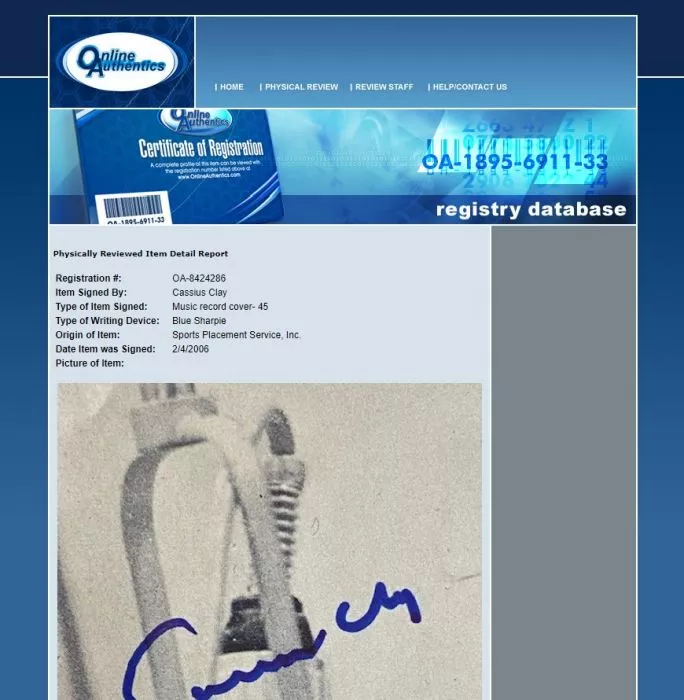 Icons Muhammad Ali Signed Vinyl Record - The Champ Sings Cassius Clay Autograph (OA-8424286)