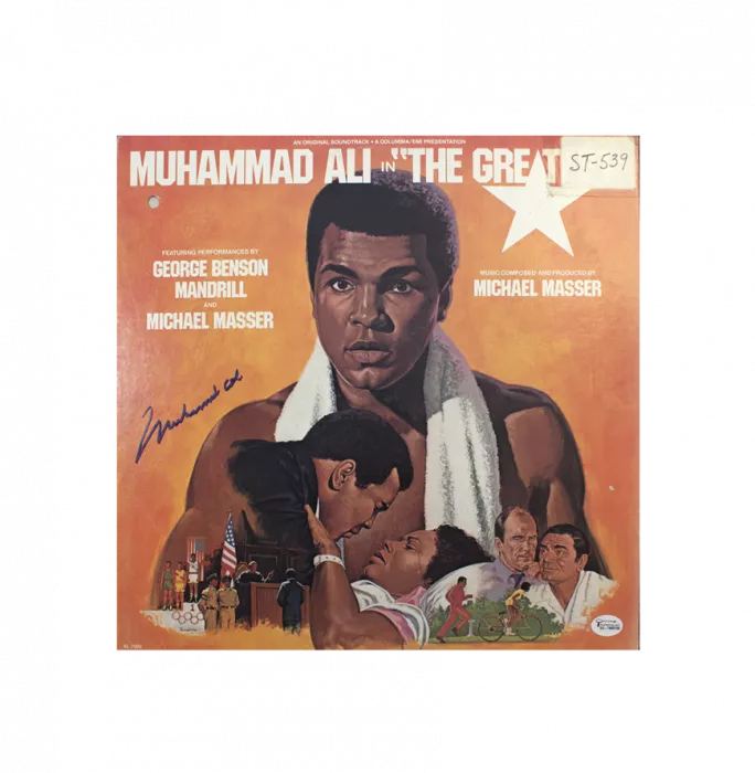 icons Muhammad Ali Signed Vinyl Record - The Greatest Cassius Clay Autograph (OA-7800103)