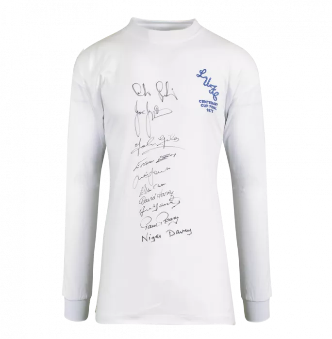 Icons Multi-Signed Leeds United 1972 Home Shirt In Hero Frame: Option 1