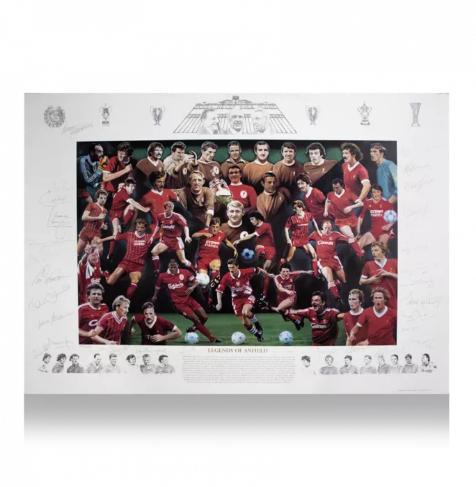 Icons Multi Signed Liverpool Artwork Print - Legends Of Anfield Limited Edition